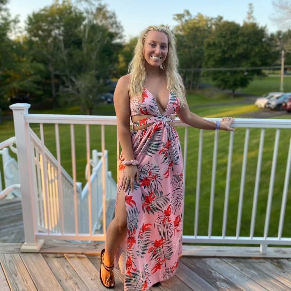 Shein Pink Floral Maxi Dress